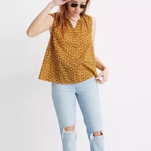 Madewell Women’s Shirred She’ll Tank in Calico Floral